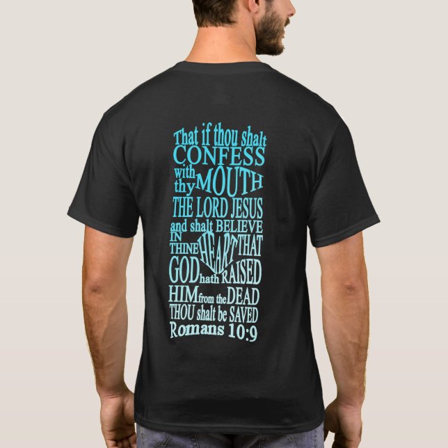 För Romans10:9 T för GABC WiM svart 1 Shirt (Baksida)