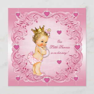 För romantiker baby shower för Princess Älska Inbjudningar