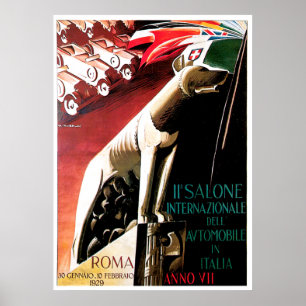 För Rome för 1929 automatisk affisch för Auto Show