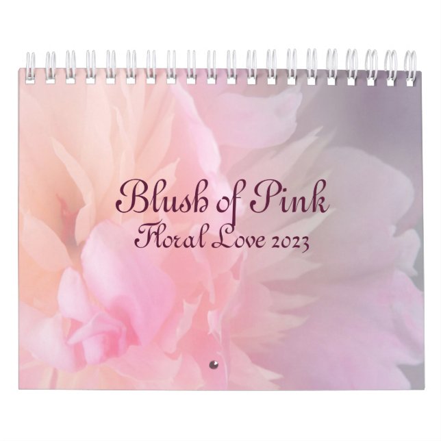  för Rosa Blommigt Kärlek 2023 Kalender (Omslag)