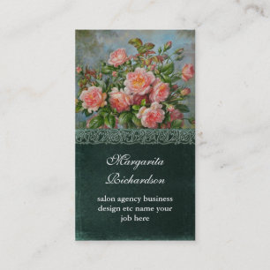 för Rosa damascenablått för victorian rosa Visitkort