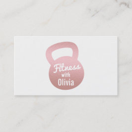 För rosa guld- personlig instruktör Kettlebell för Visitkort