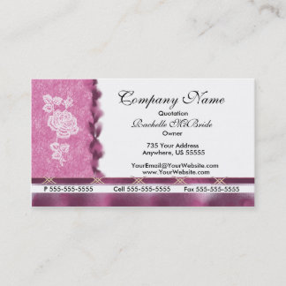 För rosa rosa visitkortar vitbroderi för vin visitkort