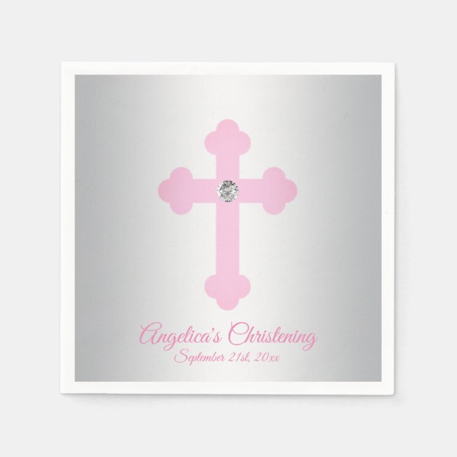 För rosa rosFLICKA för anpassningsbar rodna DOP Pappersservett (Framsidan)