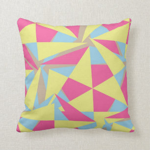 För rosablått för geometrisk Retro stil skraj g Kudde