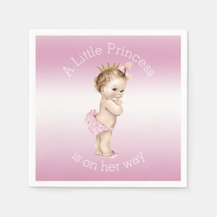 För rosor Princess baby shower lite Pappersservett
