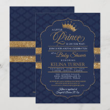 För royal inbjudan för Prince baby shower lite