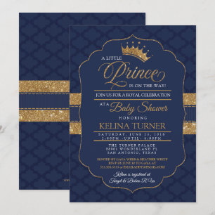 För royal inbjudan för Prince baby shower lite