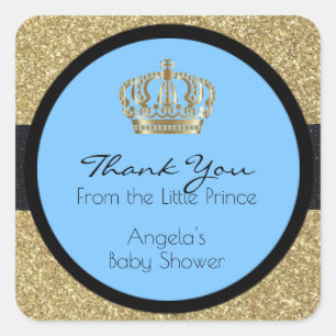 För royal pojke för blått för Prince baby show Fyrkantigt Klistermärke