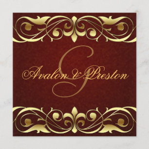 För rullaläder för storslagen hertiginna guld- inbjudningar