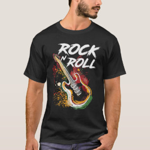 För rullgitarr för sten n T-tröja T Shirt