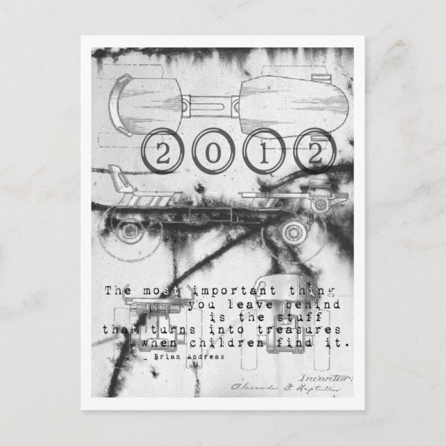 För rullskridsko för nytt år 2012 kort (Framsida)