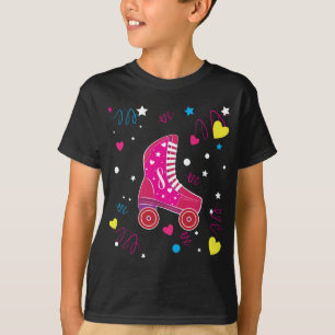 För rullskridskorrulle för Rollerblade rosa åka T Shirt