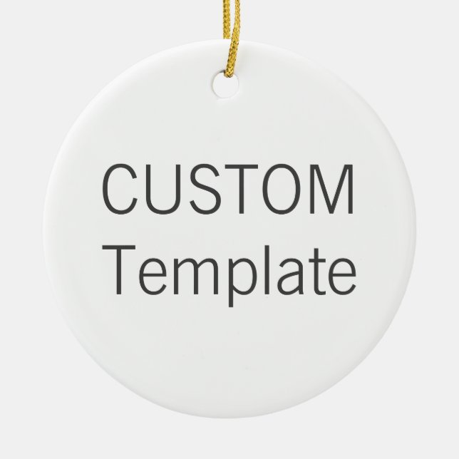 För RUNDAjulgran för beställnings- vit keramisk Julgransprydnad Keramik (Framsidan)