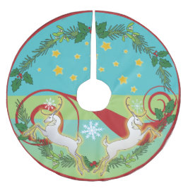 För Runedeer för helgdag 2018 kjol julgran Julgransmatta Borstad Polyester