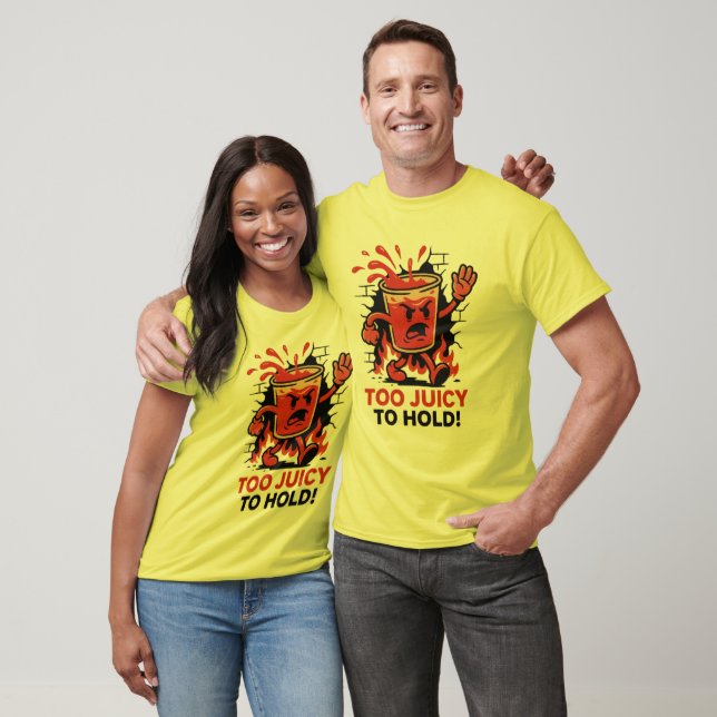 För saftig att hålla – Ilsken plastmugg tecknad se T Shirt (Unisex)