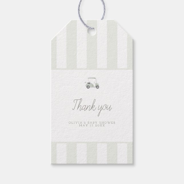  för sage-grönt-golfbildram-favärde presentetikett (Framsidan)