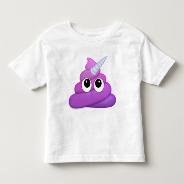 För sakkunnig UnicornPoop Emoji lite T-shirt (Framsida)