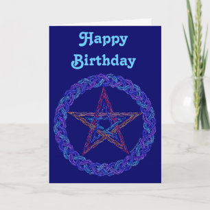 För sakPentagram för Z Magical för Wiccan kort