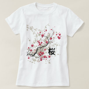 För Sakura för orientalisk stil konst körsbärs Tröja