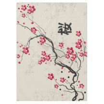 För Sakura för orientalisk stil konst körsbärsröd