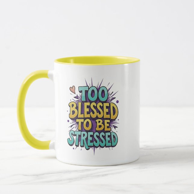 För salig för att vara stressad - Kristet Mugg (Vänster)