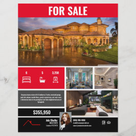 För säljande flygblad - röd modern