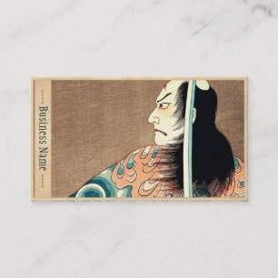 För samuraikrigare för klassiker japansk visitkort