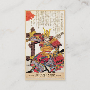 För samuraikrigare för klassiker japansk visitkort