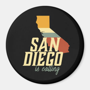 För San Diego Kalifornien USA för vintage Retro Magnet