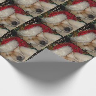 För santa för gullig akita hund sovande jul för presentpapper