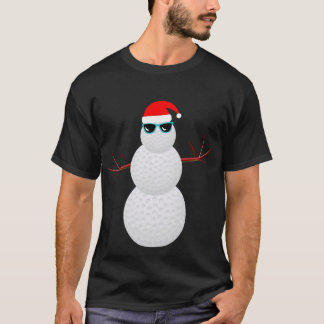 För Santa för julGolfsnögubbe gåva hatt T Shirt