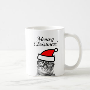 För Santa för Meowy jul rolig mugg för kaffe ka