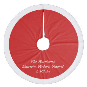 För Santa för personlig~ röd jul päls Julgransmatta Fleece