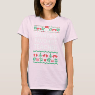 För Santa för rolig jul för lärare stil ful tr T-shirt
