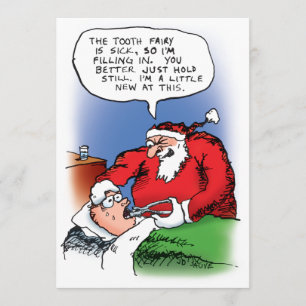 För Santa för tand felik inbjudan helgdag