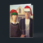 För Santas för amerikan gotiskt kort hälsning<br><div class="desc">Ha god jul.  Eller gör inte.  Spelar ingen roll.</div>