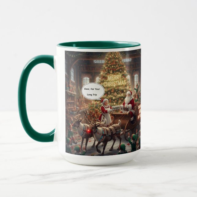 For Santa's  Long Trip Mug Mugg (Vänster)