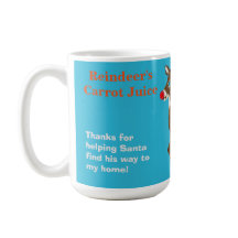 För Santa's Reindeer Carrot Juice Namn Mugg