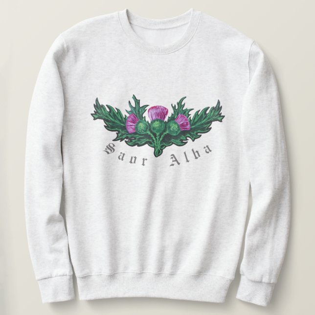 För Saor för skotsk självständighet konst Alba Långärmad Tröja (Design framsida)