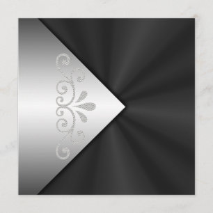 För satängpärla för elegant svart inbjudningar för