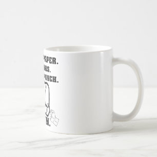 För saxhals för sten papper stansmaskin som jag kaffemugg