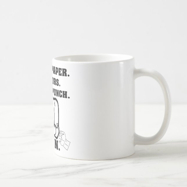 För saxhals för sten papper stansmaskin som jag kaffemugg (Höger)