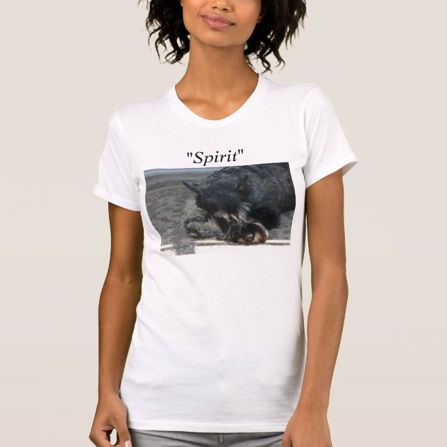 För Schnauzerfoto "för ande" standard t-skjorta T-shirt (Framsida)