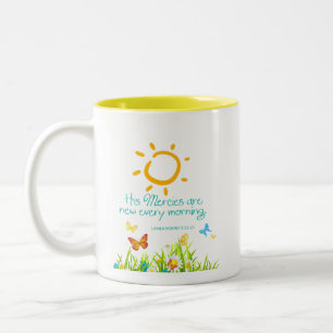 För Scripturekaffe "för nya förskoningar" mugg