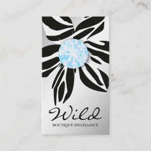 För sebrablomma för vild 311 diamant för Aqua Visitkort