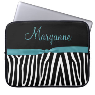 För sebrakricka för kricka svart Monogram för band Laptop Sleeve
