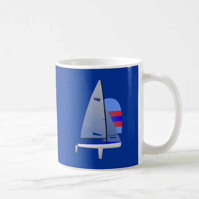 För segelbåtonedesign för 470 tävla OS:en Kaffemugg (Höger)