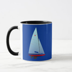 för segelbåtonedesign för stjärna klassificera mugg