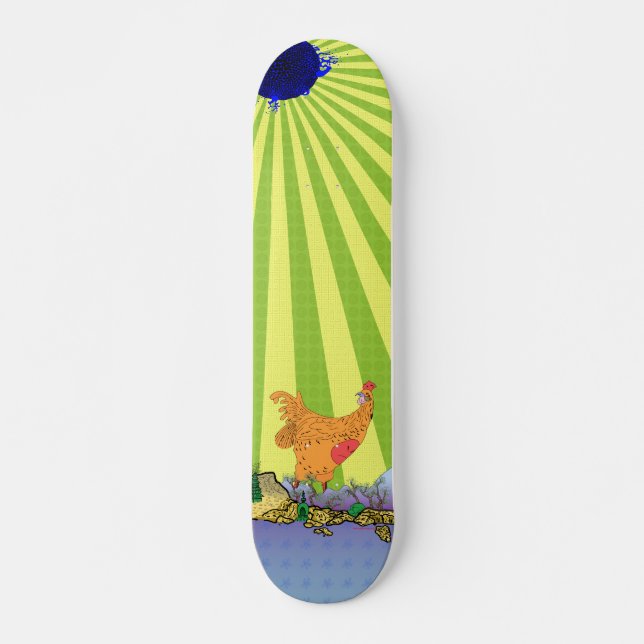 För sent Skateboard Old school Bräda 20,5 Cm (Framsida)